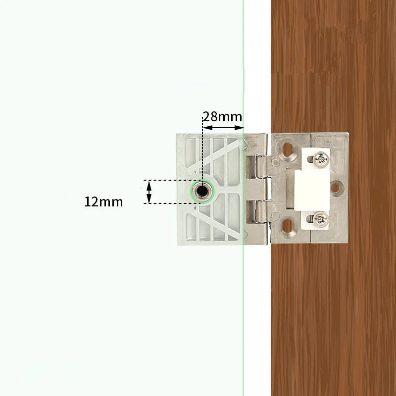 Zinc alloy door hinge glass clamp 90 Degree Bilateral fixing Clip for 8-10mm glass display cabinet Showcase Furniture Fittings