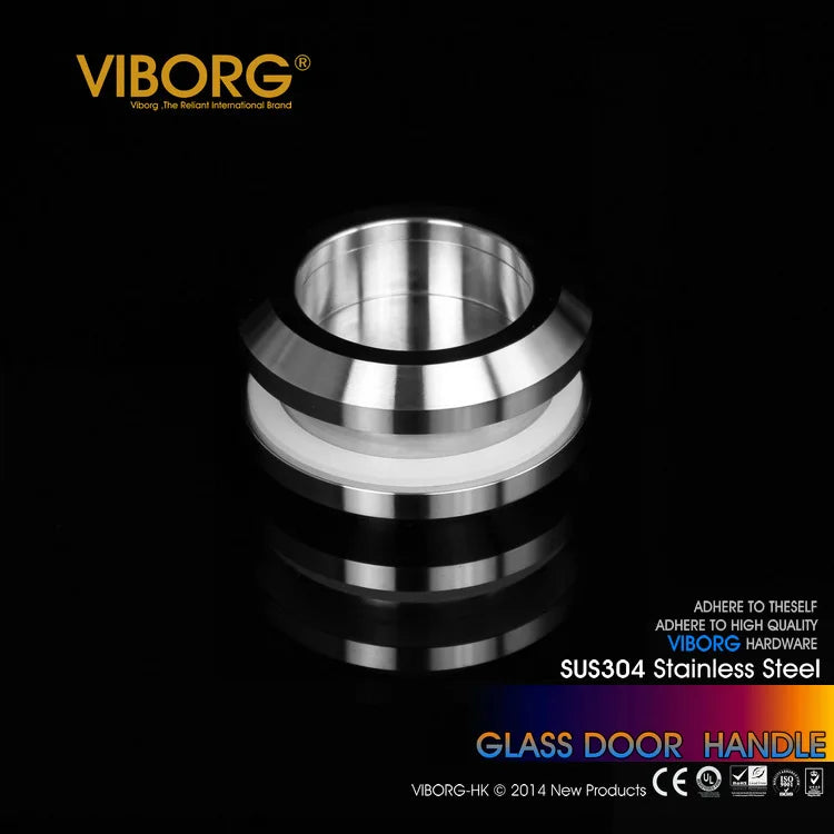 VIBORG Deluxe SUS-304 Stainless Steel Casting Sliding Glass Door Handle Frameless Shower Door Handle