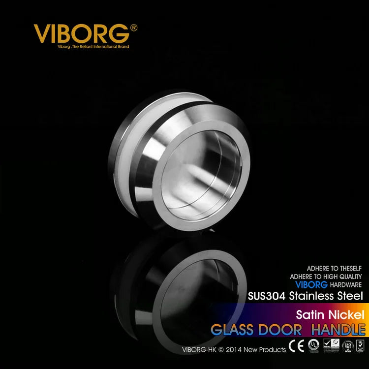 VIBORG Deluxe SUS-304 Stainless Steel Casting Sliding Glass Door Handle Frameless Shower Door Handle