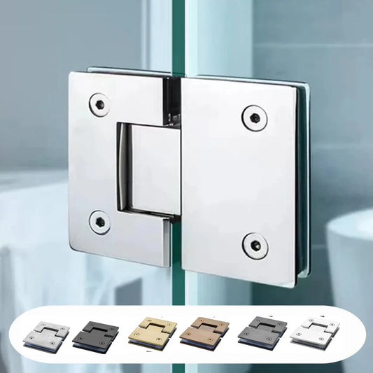 180 Degrees Showcase Clip 304 Stainless Steel Heavy Duty Glass Bracket Clamp Shower Door Hinge Furniture Hinge Replacement Parts