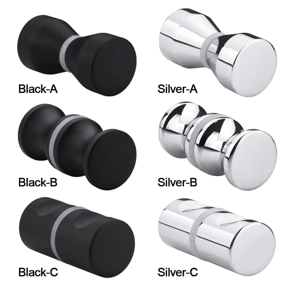 Durable Back-to-Back Kitchen Hardware Glass Door Knob Wardrobe Pulls Shower Door Handle Cabinet Handle