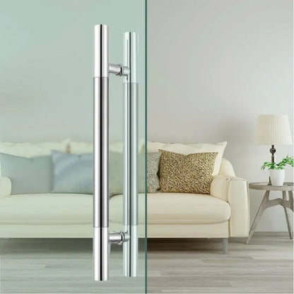 Round Shape Glass Door Handles Stainless Steel Barn Doors Pull Handle Set Shower Door Hardware Fittings