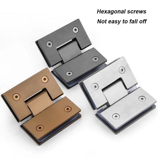 180 Degrees Heavy Duty Glass Bracket Clamp 304 Stainless Steel Shower Door Hinge for Balustrade/Staircase/Handrail/Glass Holder