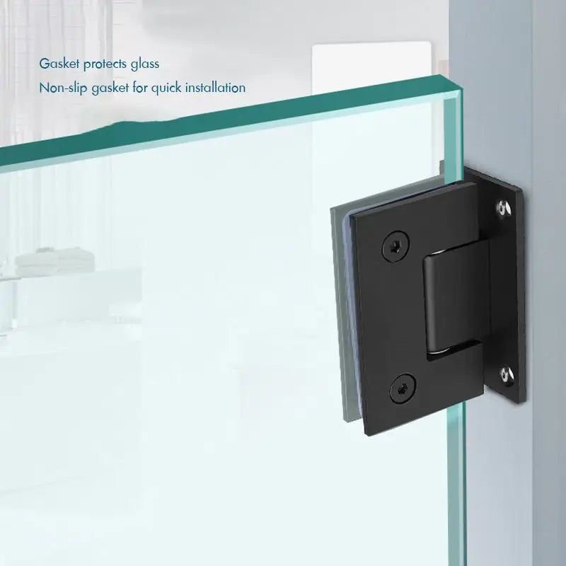 90 Degree Wall to Glass Shower Door Hinge for 8-12mm Glass,Stainless Steel Bathroom Shower Glass Door Hinge Clamp,flat fixtures