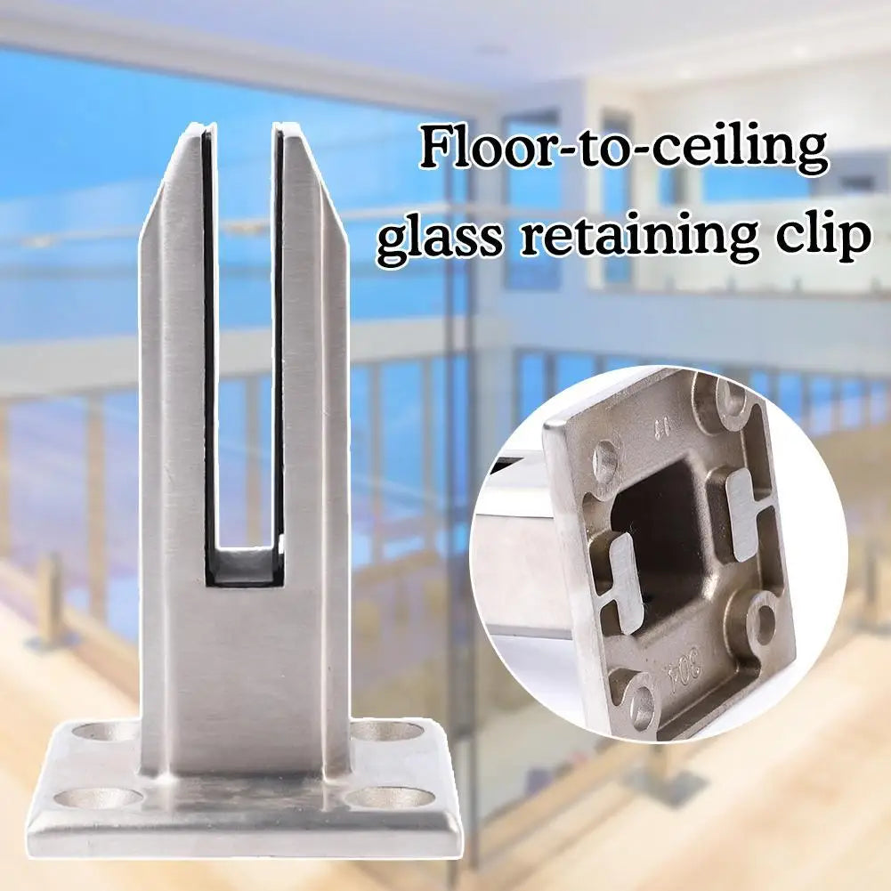 Stainless Steel Frameless Glass Clip Railing Stair Railing Swimming Pool Fence Floor-to-ceiling Glass Retaining Clips