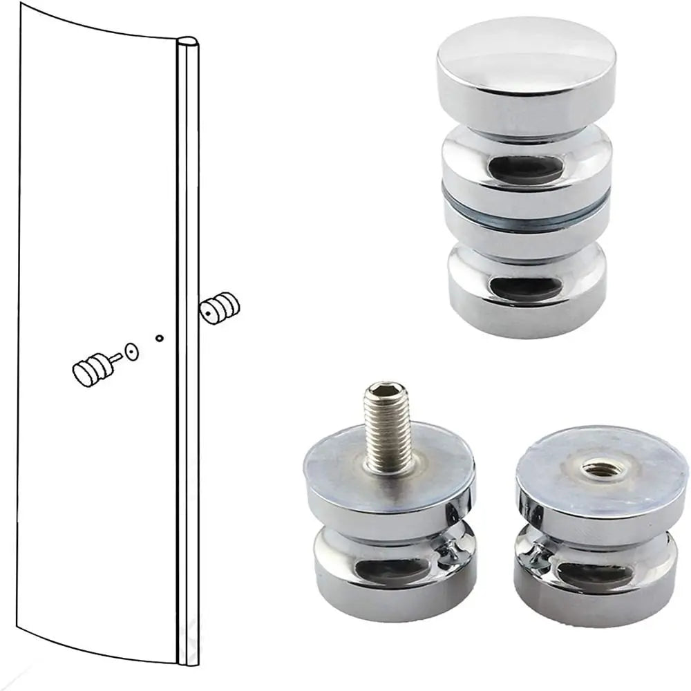 Durable Back-to-Back Kitchen Hardware Glass Door Knob Wardrobe Pulls Shower Door Handle Cabinet Handle