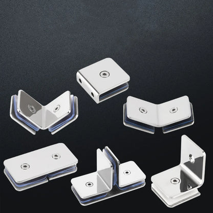 201/304Stainless Steel Glass Clamp Shower Room Glass Clip Holder Bracket Support 0 90 135 180 Degree Wall Glass Panel Connector