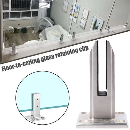 Stainless Steel Frameless Glass Clip Railing Stair Railing Swimming Pool Fence Floor-to-ceiling Glass Retaining Clips