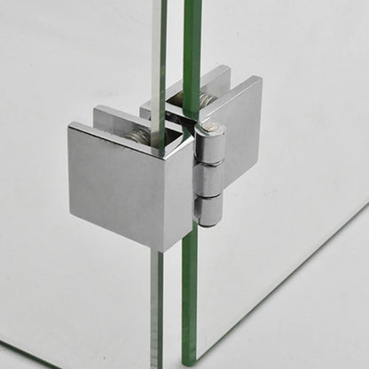 90 180 Degree Bilateral Clip Home Easy Install Glass Clamp Zinc Practical Durable Cabinet Door Hinge Bathroom Furniture Cupboard