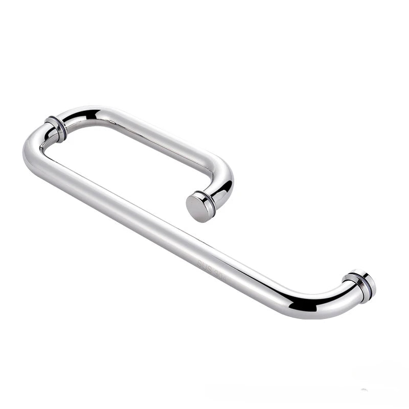 201 304 Stainless Steel Bathroom Glass Door Handle Shower Room Door Bar O-pair Glass Sliding Door  Hardware Bathroom Accesoories