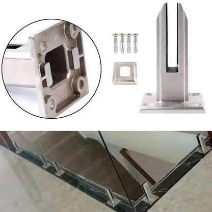 Stainless Steel Frameless Glass Clip Railing Stair Railing Swimming Pool Fence Floor-to-ceiling Glass Retaining Clips